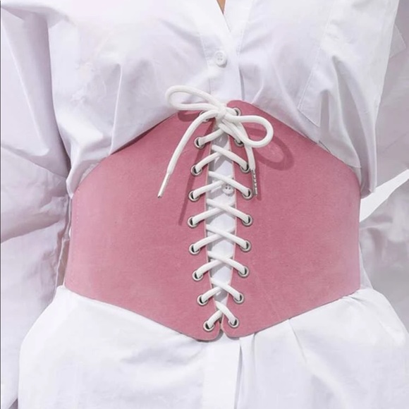 Accessories - Pink Corset Belt New Cottagecore